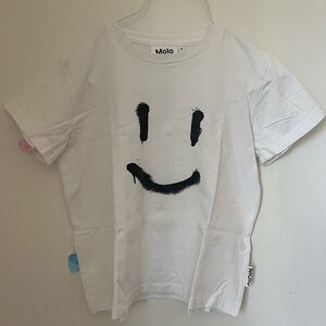 Molo Kids White Roxo Graphic T-Shirt, Size 7-8